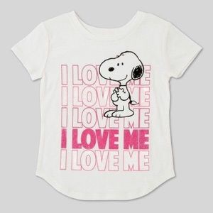 New SNOOPY PEANUTS Girls "I Love Me" T-Shirt 18M